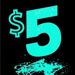 Turquoise Graphic $5 Logo Print